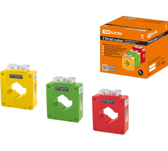Изображение товара Трансформатор тока TDM ELECTRIC ТТН 60/ 600/5-10VA/0,5-Р 3 шт., color SQ1101-1217