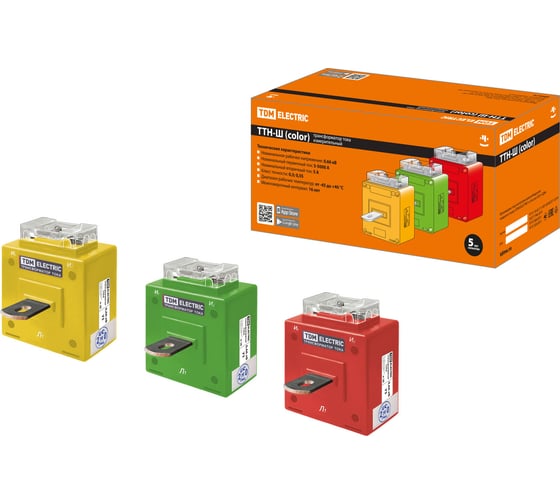 Изображение товара Трансформатор тока TDM ELECTRIC ТТН-Ш 50/5- 5VA/0,5-Р 3 шт., color SQ1101-1201