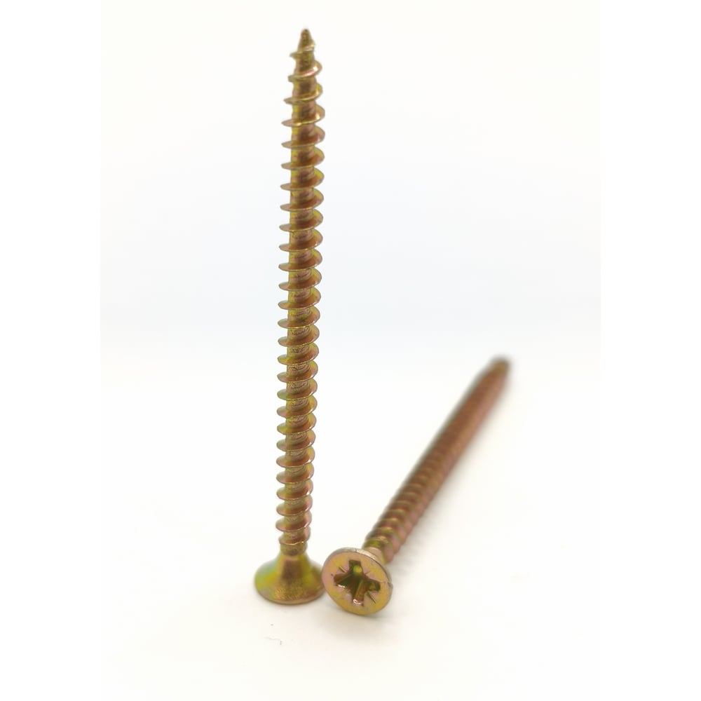 Изображение товара Саморез Крепстор 3,5х50 универсальный желтый цинк, упаковка 500 шт Изображение товара Саморез Крепстор 3,5х50 универсальный желтый цинк, упаковка 500 шт