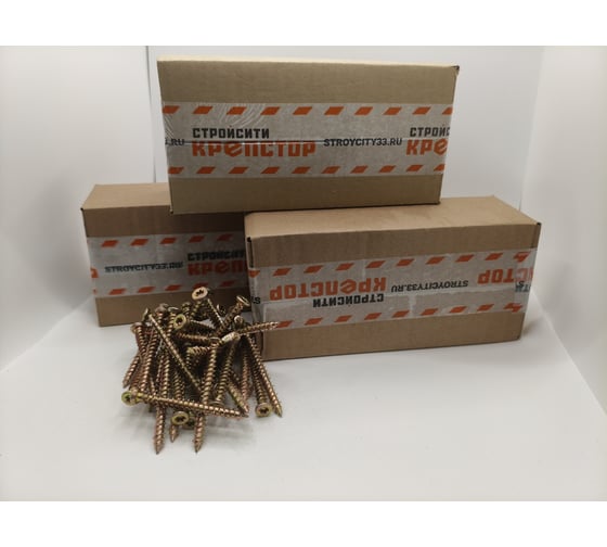 Изображение товара Шуруп для оконных и дверных рам "нагель" Крепстор 7,5х52, 100 шт 4665316992508​