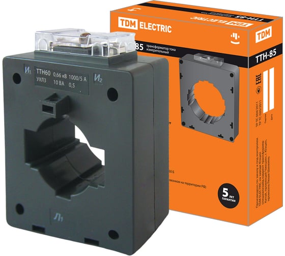 Изображение товара Трансформатор тока TDM ELECTRIC ТТН 85/ 800/5-15VA/0,5-Р SQ1101-1156