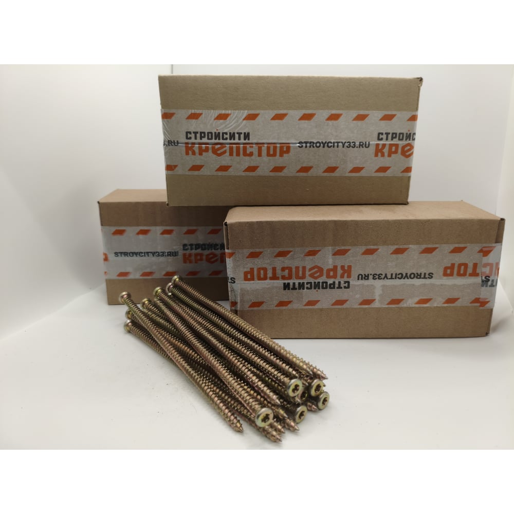 Изображение товара Шуруп Крепстор 7,5х152 для оконных и дверных рам 100 шт цинк