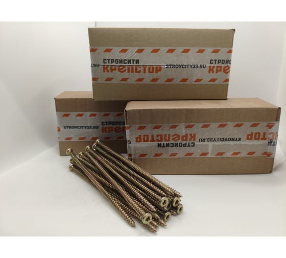Изображение товара Шуруп для оконных и дверных рам "нагель" Крепстор 7,5х152, 100 шт 4665316992454​