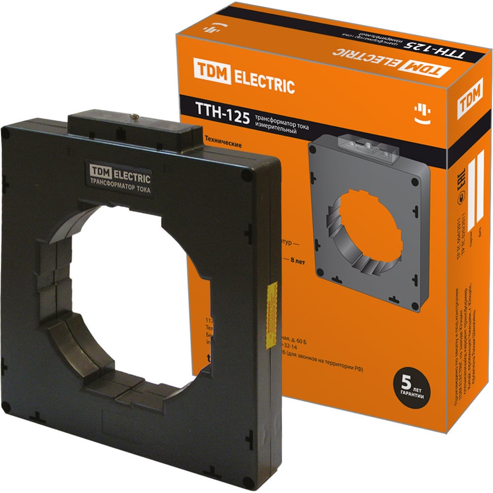 Изображение товара Трансформатор тока TDM ELECTRIC ТТН 125/2000/5-15VA/0,5-Р SQ1101-1146