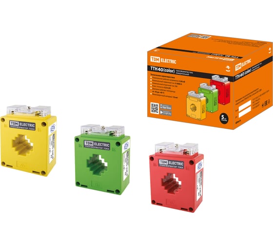 Изображение товара Трансформатор тока TDM ELECTRIC ТТН 40/300/5-5VA/0,5-Р 3 шт., color SQ1101-1214