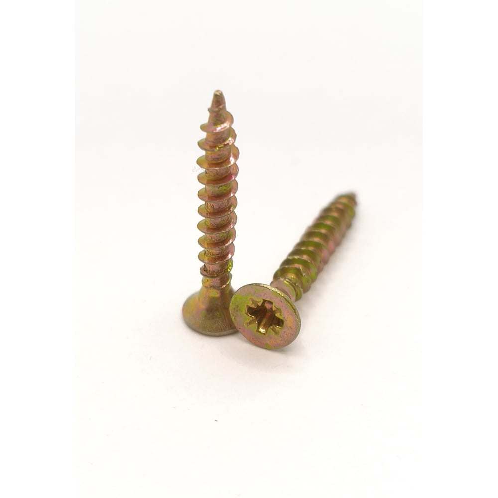 Изображение товара Саморез Крепстор 3х20 универсальный желтый цинк PZ 1500 шт Изображение товара Саморез Крепстор 3х20 универсальный желтый цинк PZ 1500 шт