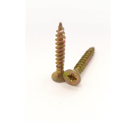 Изображение товара Саморез универсальный Крепстор 3х20 мм желтый цинк PZ 1500 шт 4665316946976