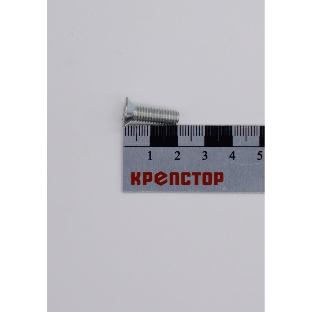 Изображение товара Винт Крепстор 6х20 с потайной головкой DIN 965 350 шт прочная сталь оцинкованный