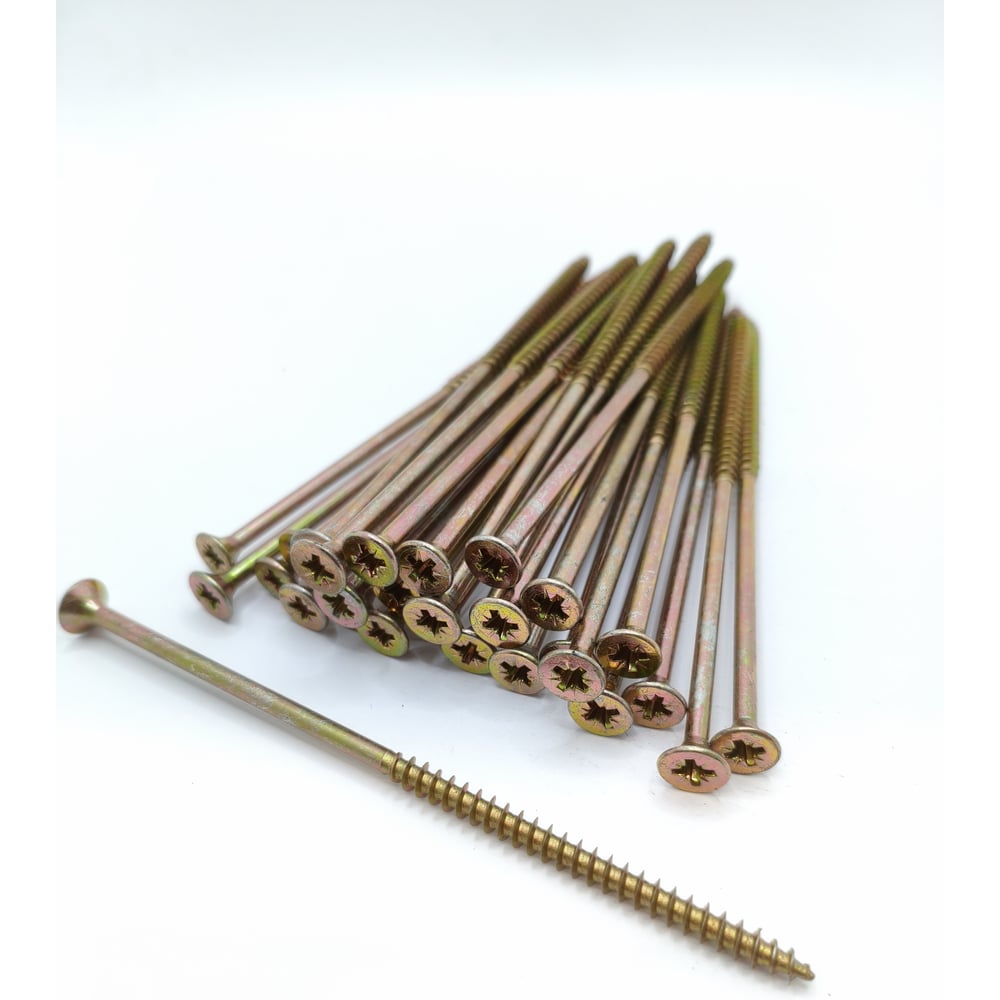 Изображение товара Саморез Крепстор 6х150 универсальный желтый цинк PZ, 100 шт 4665316947447