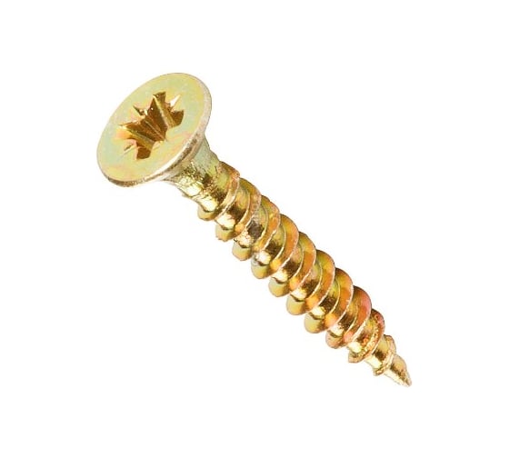 Изображение товара Саморез Крепстор жёлтый цинк по дереву редкий шаг РН-2 4.8х152 мм 1 кг 4665316949670