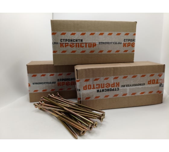 Изображение товара Саморез Крепстор 6х120 универсальный желтый цинк PZ, 100 шт 4665316947423