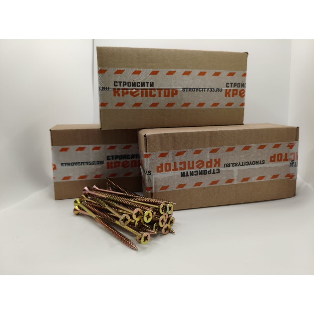 Изображение товара Саморез Крепстор 6х100 универсальный PZ, 80 шт, желтый цинк Изображение товара Саморез Крепстор 6х100 универсальный PZ, 80 шт, желтый цинк