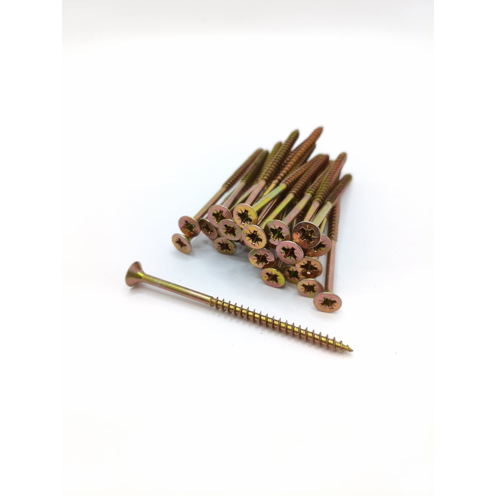 Изображение товара Саморез 6x100 ПЗ (PZ3) желтый цинк потайная головка