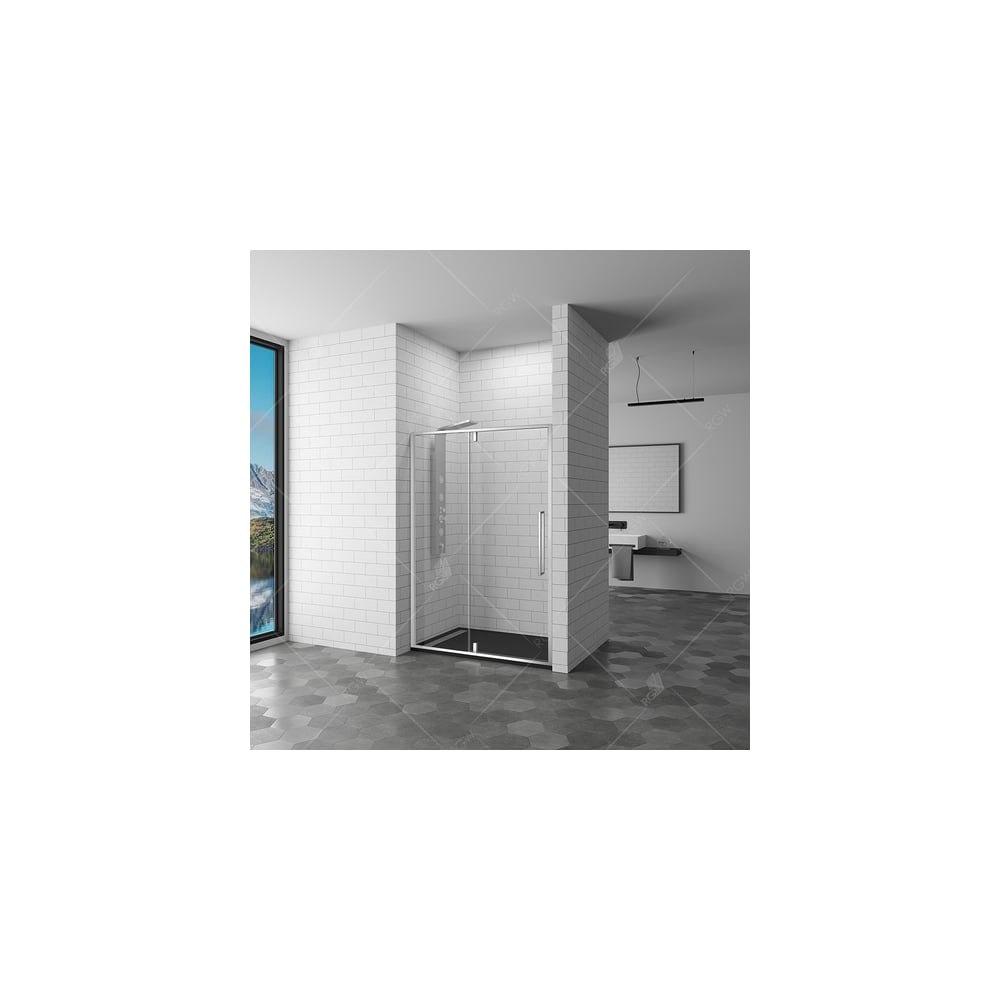 Изображение товара Душевая дверь RGW SV-03 из закаленного стекла и алюминия