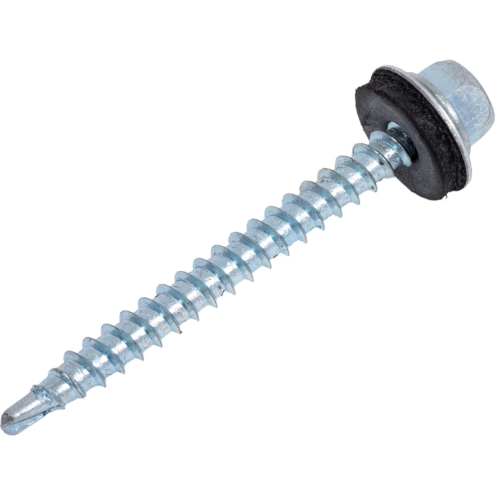 Изображение товара Саморез кровельный Крепстор 4,8х51 оцинкованный 150 шт надежный крепеж для кровли