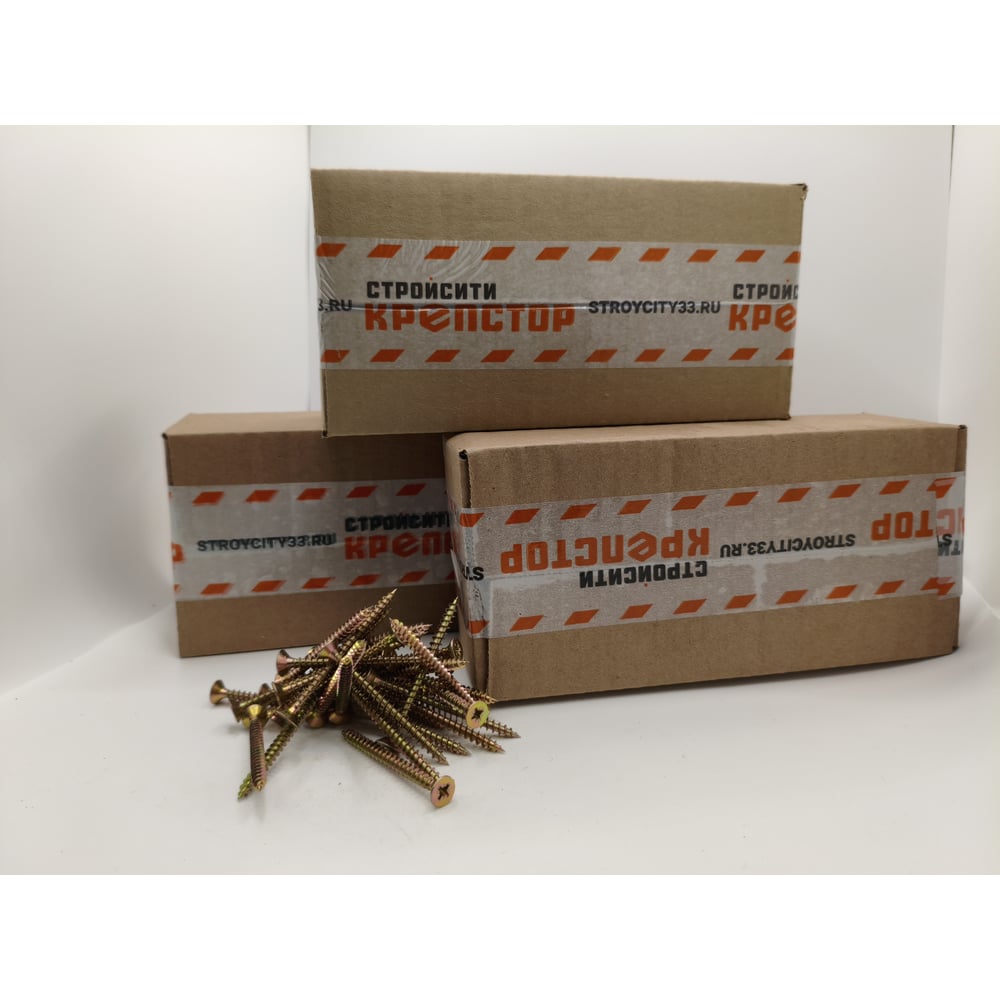 Изображение товара Саморез Крепстор 5х80 универсальный желтый цинк PZ 150 шт