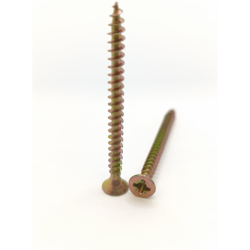 Изображение товара Саморез Крепстор 4х50 желтый цинк 400 шт Изображение товара Саморез Крепстор 4х50 желтый цинк 400 шт