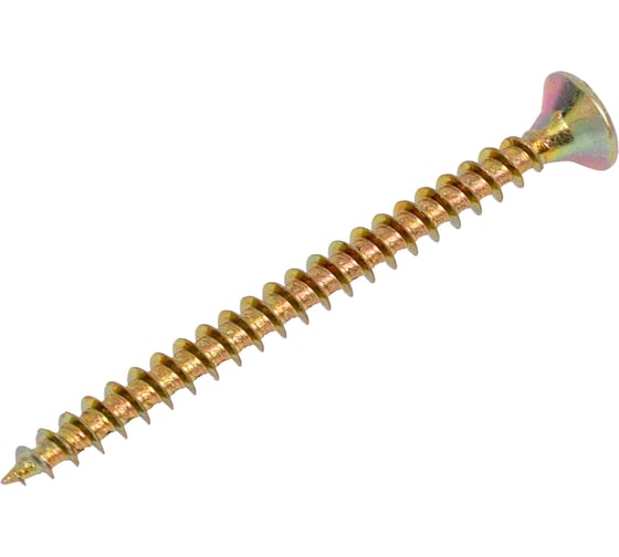 Изображение товара Саморез универсальный Крепстор 4х50 желтый цинк PZ 400 шт 4665316947232