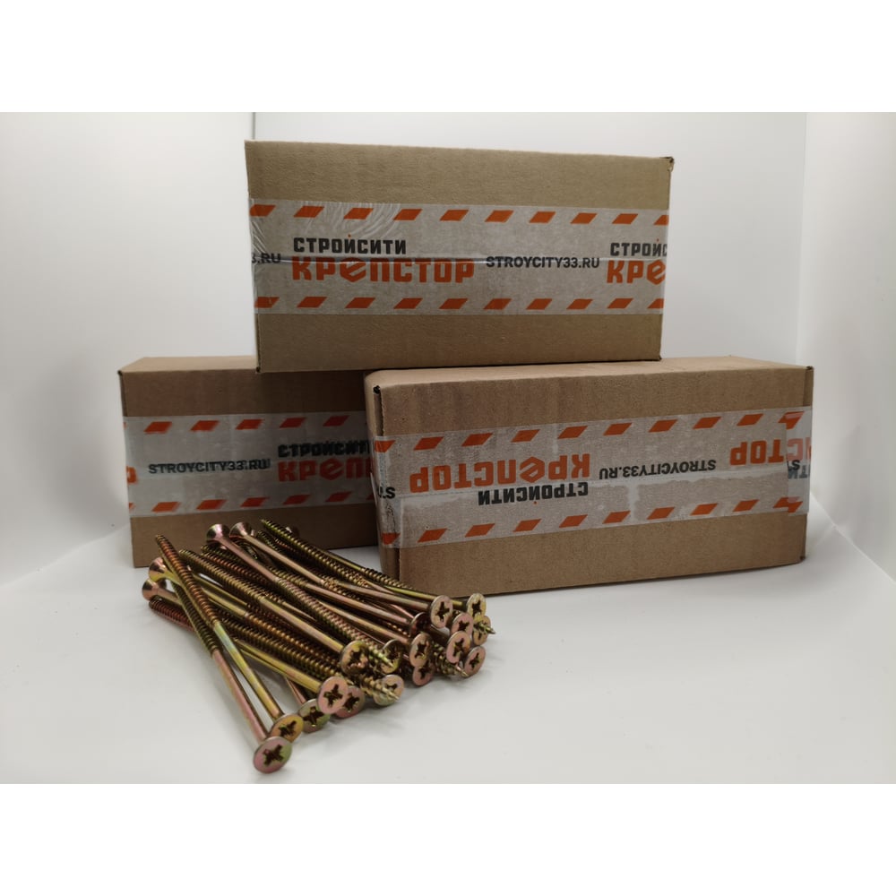Изображение товара Саморез Крепстор 5х120 универсальный желтый цинк PZ, 100 шт Изображение товара Саморез Крепстор 5х120 универсальный желтый цинк PZ, 100 шт