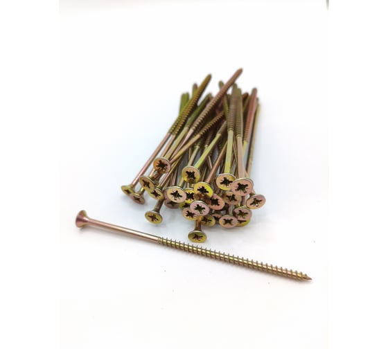 Изображение товара Саморез Крепстор 5х120 универсальный желтый цинк PZ, 100 шт 4665316947270