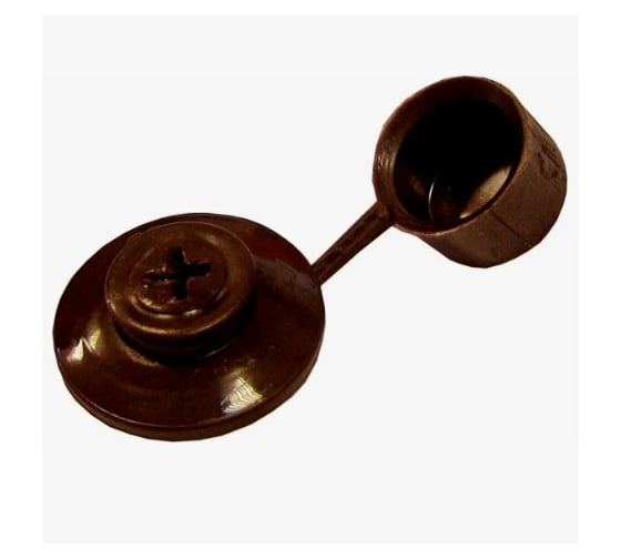 Изображение товара Шайба кровельная Крепстор с колпачком, цвет коричневый, 250 шт 4665316994410