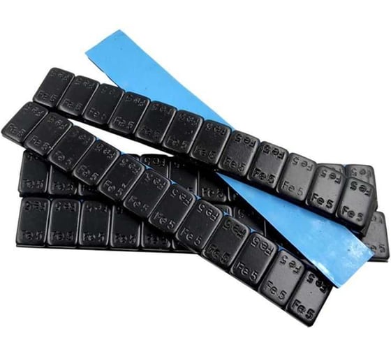 Изображение товара Груза самоклеющиеся ACG LUXOR 0070 Fe 100 черная эмаль 60 г(12х5) синий скотч с кромкой (уп 100 шт) 1029813