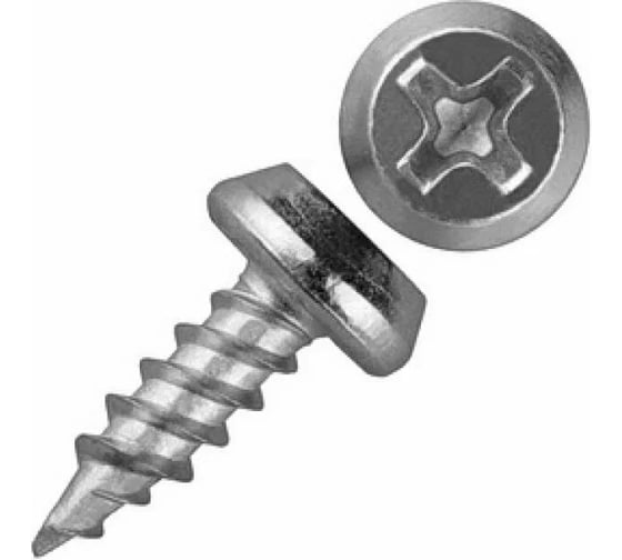 Изображение товара Саморез клоп по металлу ООО "Клинский метизный завод" острый, 3.5x11, белый цинк, 250 штук СКЛОБ003511-250