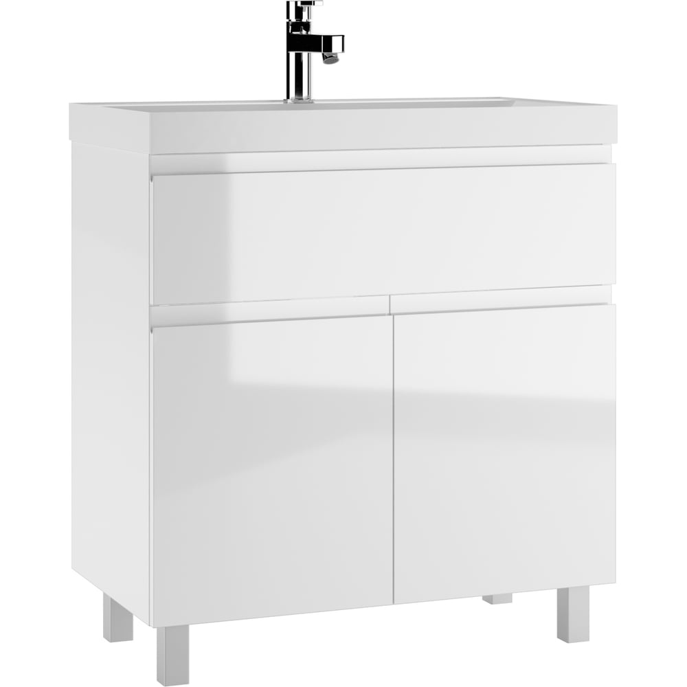 Изображение товара Тумба Домино под умывальник UNIT 80 Graffo белый глянец