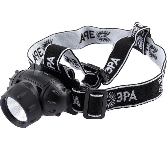 Изображение товара Налобный светодиодный фонарь ЭРА GB410 на батарейках 3хААА, 3 режима, черный, IP44 Б0051463