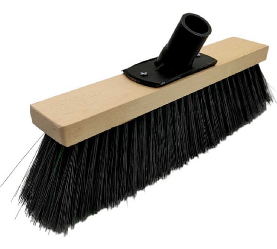 Изображение товара Щетка для пола ЛЕТО деревянная 280х50х18мм, 6-ряднная, с наклонной втулкой с еврорезьбой 4388