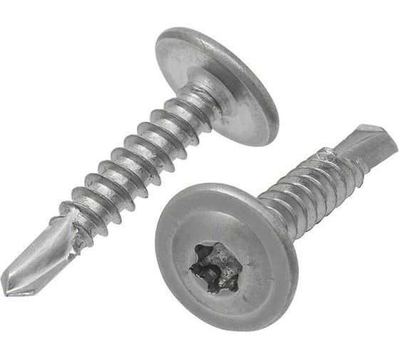 Изображение товара Саморез Нержавеющий KREPFIELD 4,2х19 мм ART 9998 С1 сверлоконечный с прессшайбой TX20 150 шт 9998С1САМОРЕЗ4.2X19ТХ-150