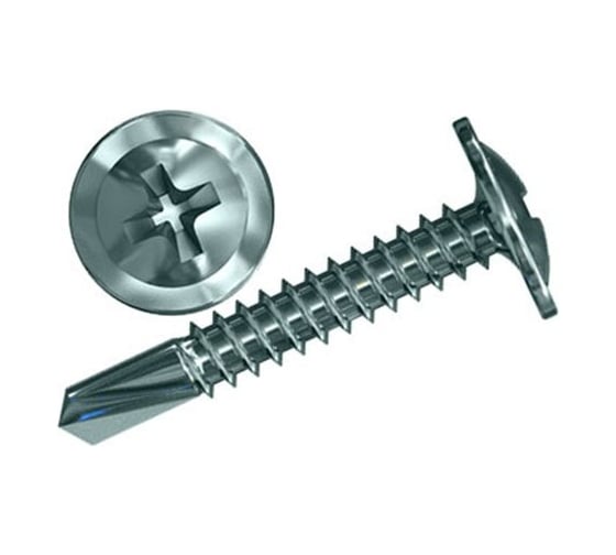 Изображение товара Саморез Нержавеющий KREPFIELD 4,2х25 мм ART 9998 А2 сверлоконечный с прессшайбой крестообразный шлиц PH 100 шт 9998А2САМОРЕЗ4.2X25-100