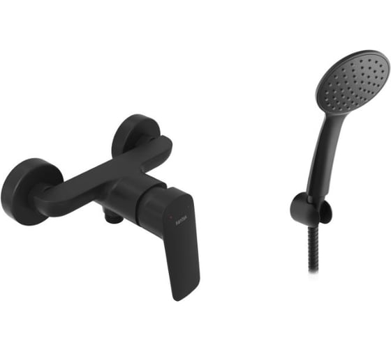 Изображение товара Смеситель для душа Santek Таос с аксессуарами, черный матовый WH5A20009N001