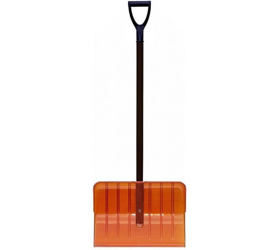 Изображение товара Лопата снеговая RUSСАД поликарбонат дворянская стальной черенок пластиковая V-ручка 375x520ф32мм х1400мм 12277