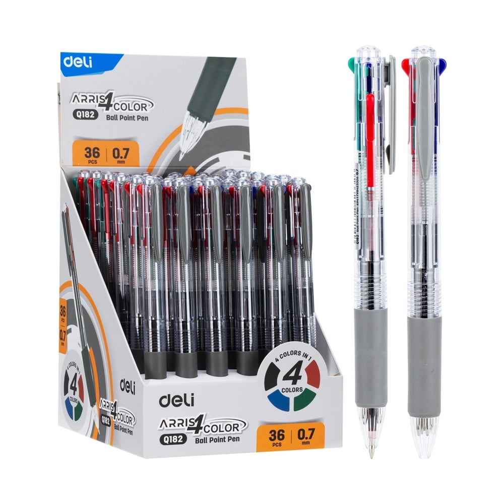 Изображение товара Набор шариковых ручек DELI 0.7 мм ассорти 36 шт.