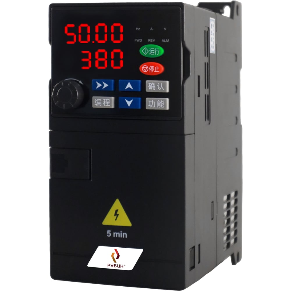 Изображение товара Частотный преобразователь Проф Рубин 0.75 КВт 380В. РЭ-ЧП07К Изображение товара Частотный преобразователь Проф Рубин 0.75 КВт 380В. РЭ-ЧП07К