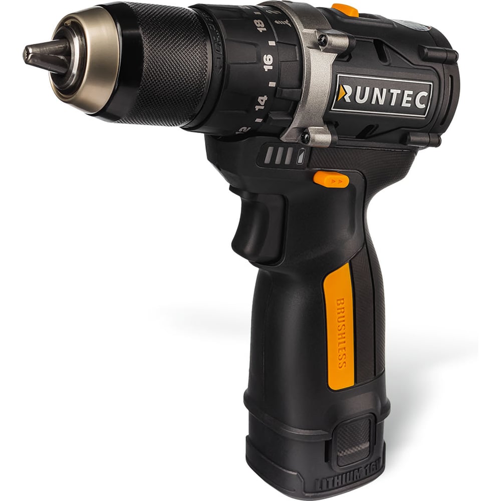 Изображение товара Дрель-шуруповерт ударная RUNTEC PRO RT-ID121 с двумя аккумуляторами