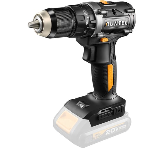 Изображение товара Дрель-шуруповерт ударная аккумуляторная RUNTEC PRO 13 мм, 20В, 55Нм RT-ID222W