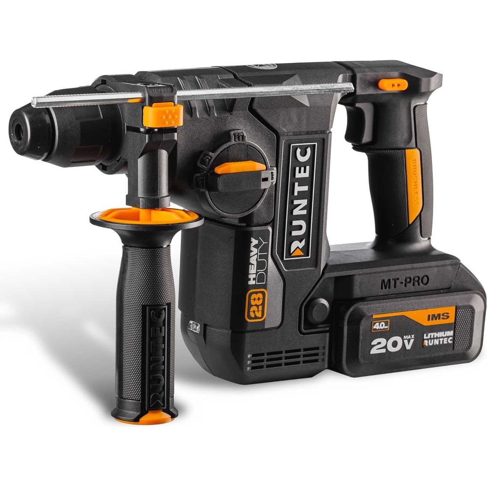 Изображение товара Аккумуляторный перфоратор RUNTEC PRO RT-EH850 2.9 Дж, 20В, 2Ач, профессиональный