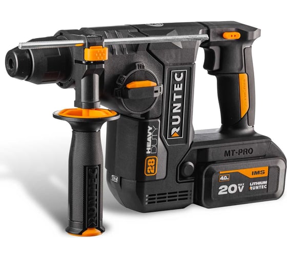 Изображение товара Перфоратор аккумуляторный RUNTEC PRO 2.9Дж, 20В, 2*4Ач, 850Вт RT-EH850