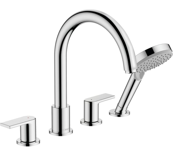 Изображение товара Смеситель на край ванны Hansgrohe Vernis Shape на 4 отверстия, хром 71459000