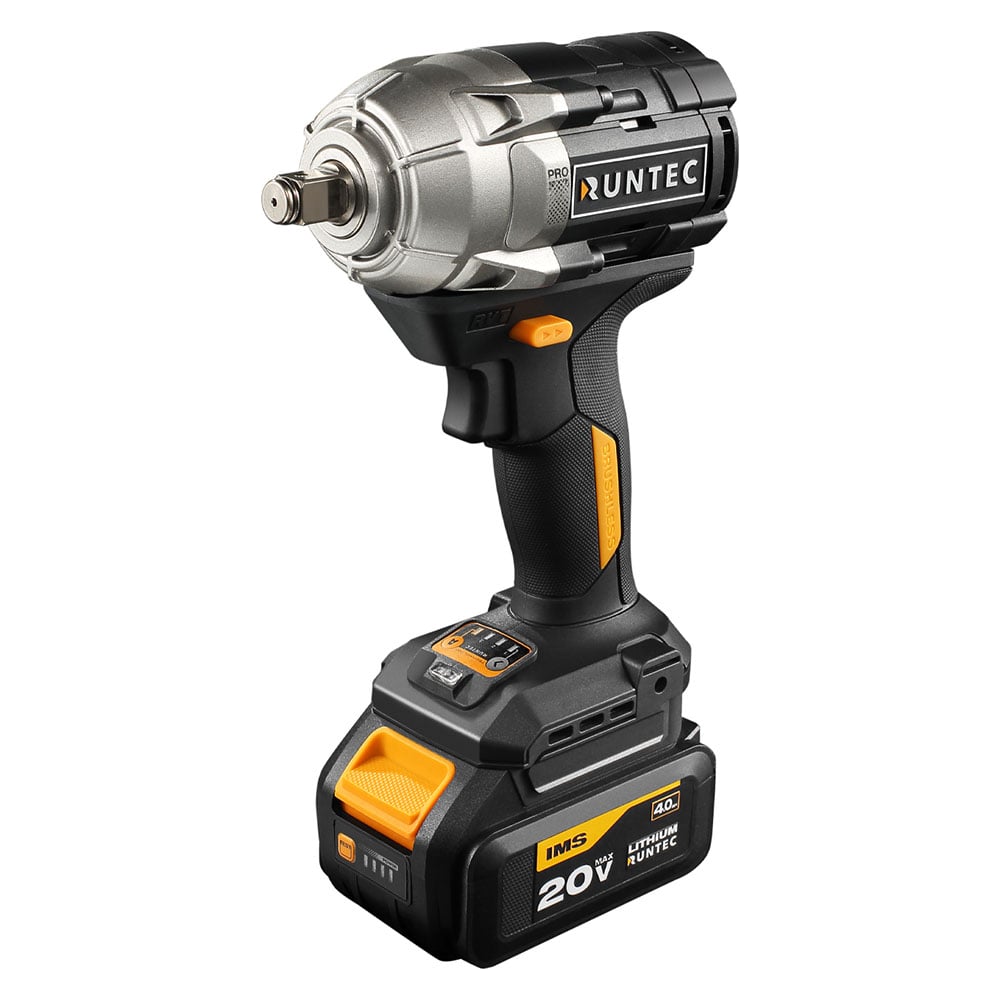 Изображение товара Гайковерт ударный аккумуляторный RUNTEC PRO 1/2, 20В, 2*4Ач, 750Нм RT-IW750