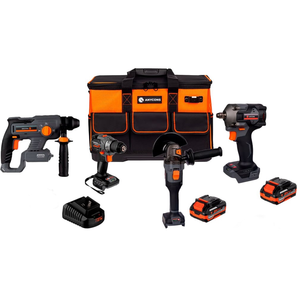 Изображение товара Набор профессиональных инструментов 4 шт Anycons AC-ST 430T44B с аккумуляторами