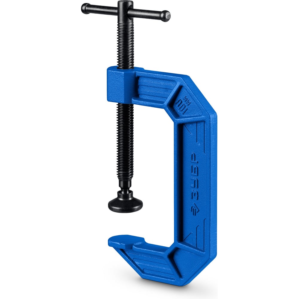 Изображение товара Чугунная струбцина ЗУБР Зубр ПСС-100, 100 мм, тип С (G-образная), Профессионал (32245-100) 32245-100_z03