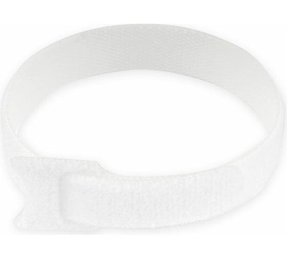 Изображение товара Хомуты-липучки на основе ленты Velcro Cablexpert 200x11 мм, белые, 12 шт. VT-200x11WT