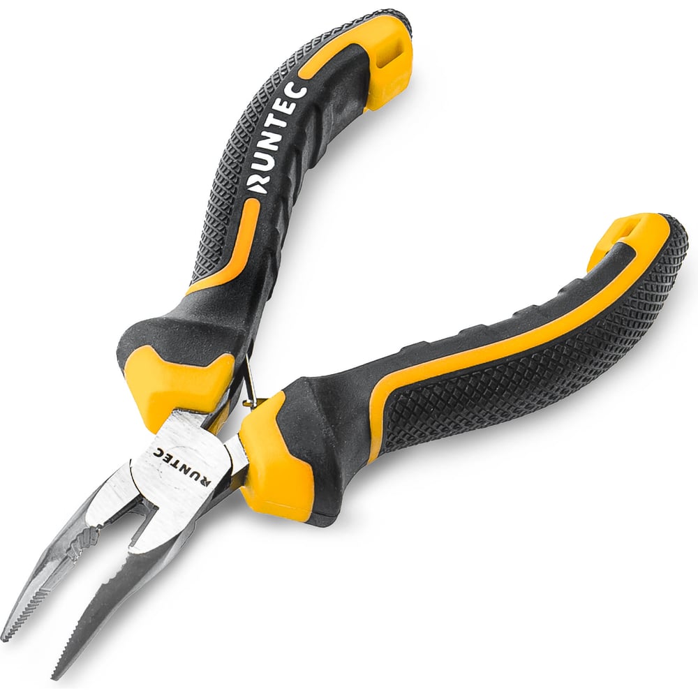 Изображение товара Длинногубцы изогнутые мини RUNTEC 130 мм RT-PLR09130 профессиональный инструмент