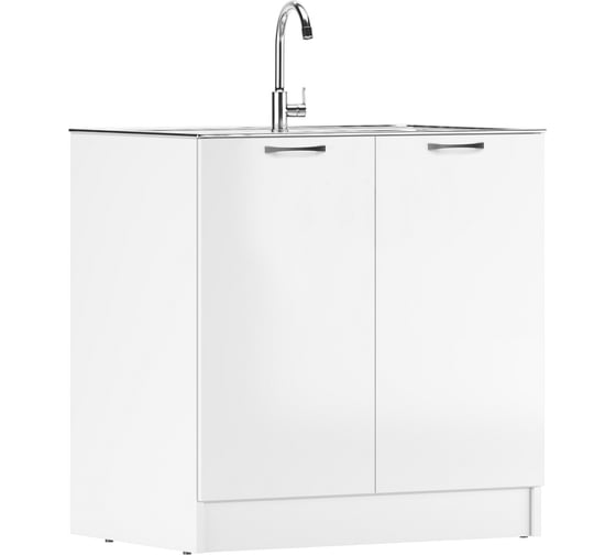 Изображение товара Тумба под нержавеющую мойку Айсберг 60х80 белый D6080BL