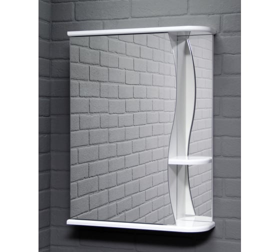 Изображение товара Шкаф-зеркало Айсберг Волна 1-50 левый (разобранный) DA1030HZR