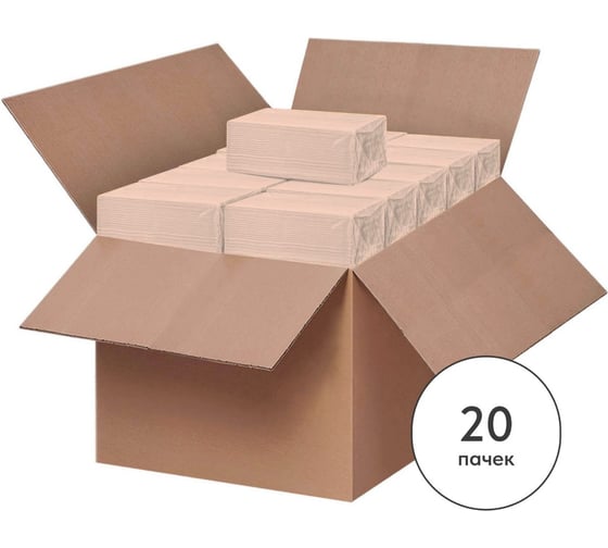 Изображение товара Полотенца листовые Бумага Сити Vслож, 2 сл, 200л, цвет персик, упак с отрывным клапаном, 20 шт/кор БС-2-200-VПР(кор)М