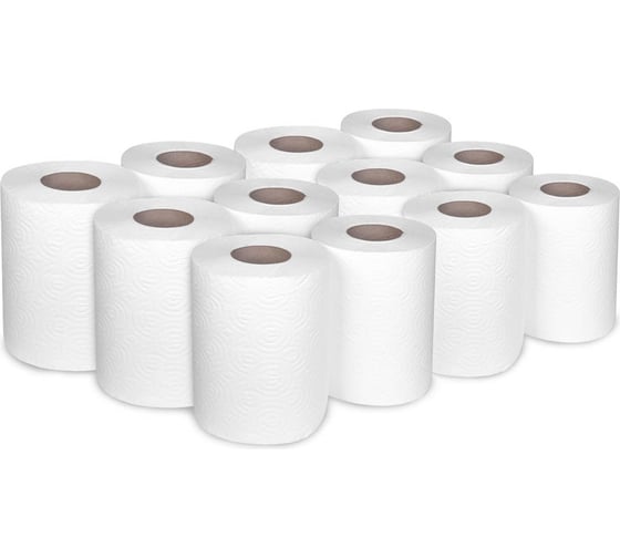 Изображение товара Полотенца рулонные Бумага Сити с центральной вытяжкой 120м 1-сл,белые, целлюлоза,12 рул/уп БС-1-120-ПЦ(12шт/упак)М